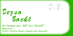 dezso bockl business card